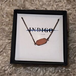 Indigo Authority rose quartz necklace